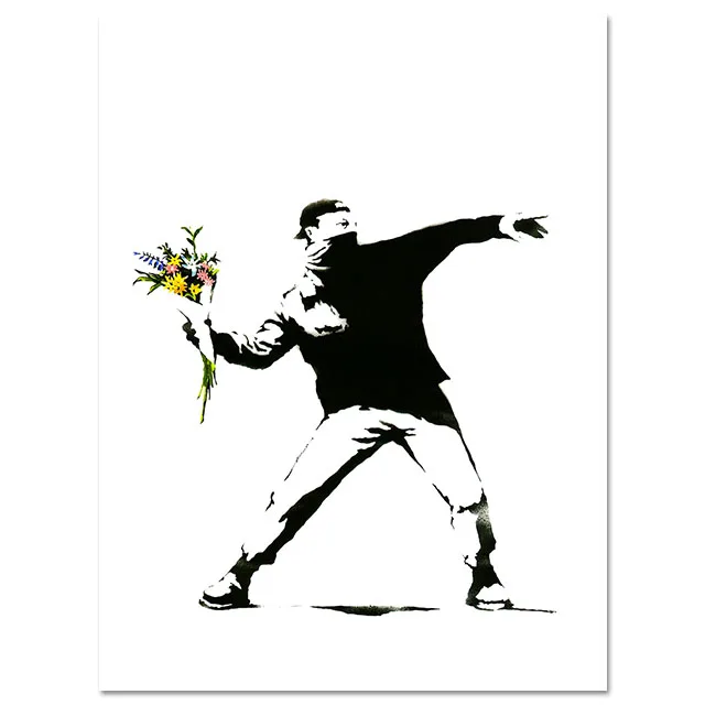 Banksy холст Художественная печать настенная живопись на холсте скандинавские плакаты и принты настенные картины для гостиной абстрактный Декор Куадрос - Цвет: Picture 7