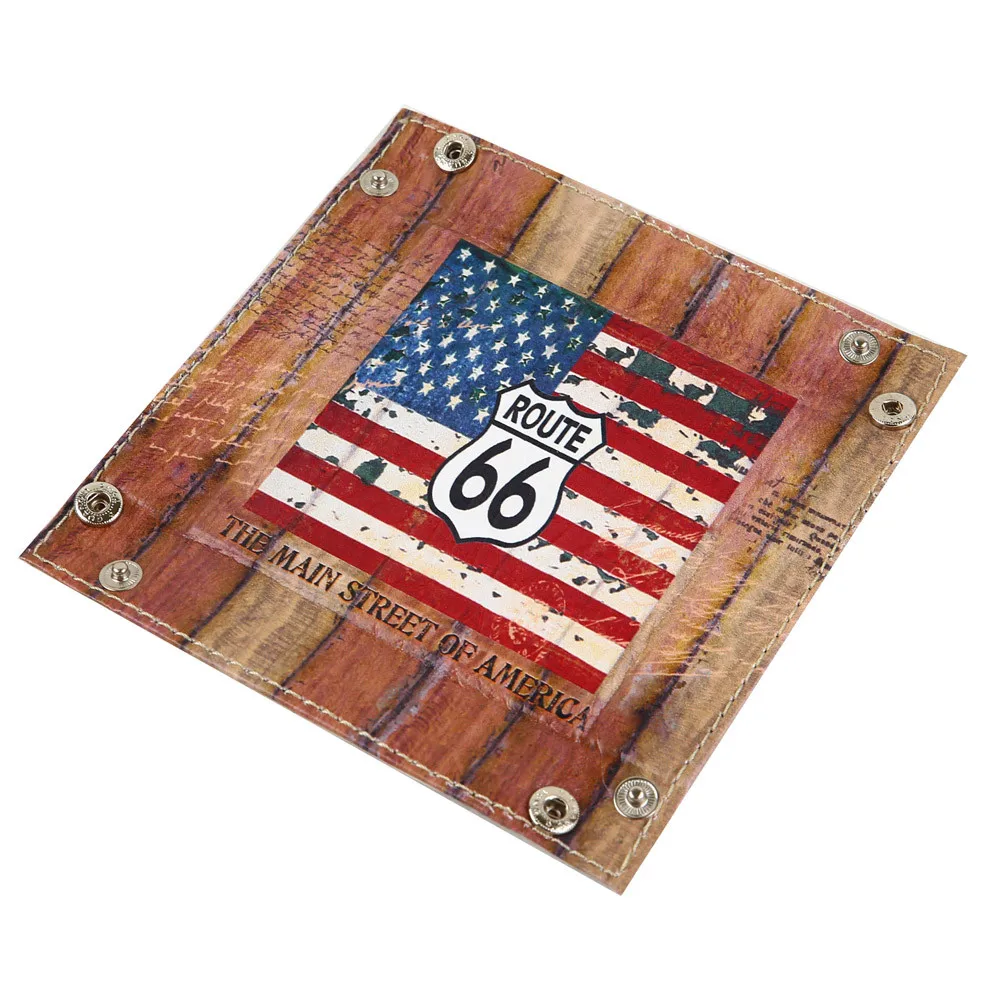 LINKWELL The Mother Road Route 66 Соединенные Штаты Америки, США, Национальный флаг из искусственной кожи, брелок для монет