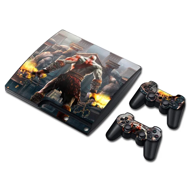 Special Offers Game God of War Skin Sticker Decal for PS3 Slim PlayStation 3 Console and Controllers For PS3 Skins Sticker Vinyl