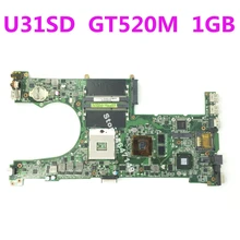 U31SD GT520M 1 ГБ N12P-GV-B-A1 Материнская плата Asus U31S U31SD U31SG Материнская плата ноутбука 60-N4LMB2000-C01 Тесты ОК