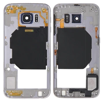 

Back Plate Housing Camera Lens Panel Replacement with Side Keys and Speaker Ringer Buzzer for Galaxy S6 / G920F