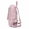 AODUX 100% Genuine Leather Women's Backpack Top Layer Cow Leather School Backpacks Bag Light Blue/Gray/Pink/White/Beige Color ► Photo 3/6