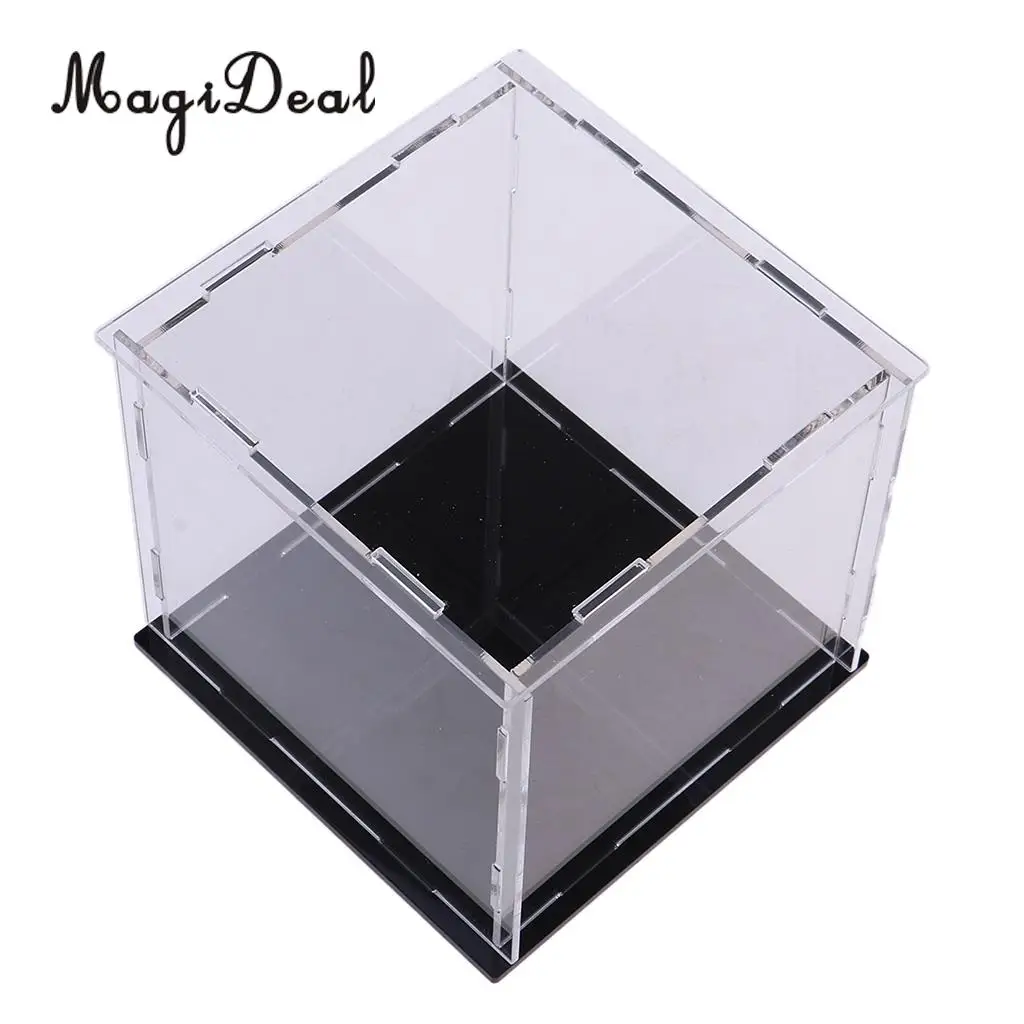 MagiDeal Square Acrylic Display Case Dust-proof Show Box for Plane Car Boat Model 6*6*6inch