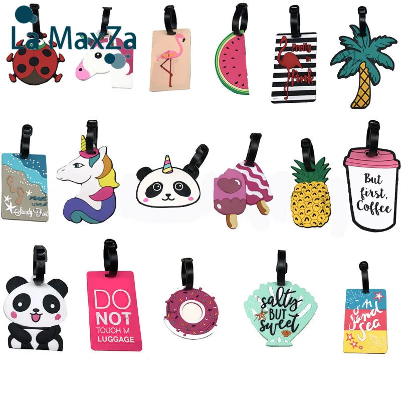 

PVC Tag for Suitcase Etiquette Bagage Soft Rubber Luggage Brand for Travel Akcesoria Podrozne Kofferlabel Travel Accessories