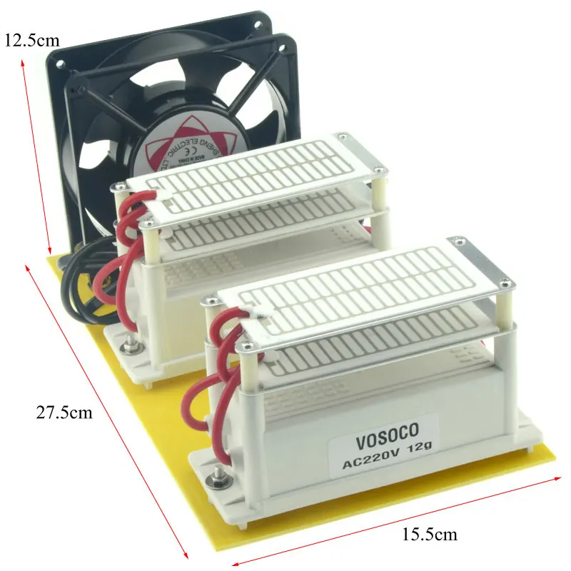 Портативный DIY генератор озона 220 в 24 Гц/ч керамическая пластина озонатор воды воздуха стерилизовать очиститель обработки формальдегида удаления 200 Вт