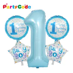 1st число рождения воздушные шары для дня рождения вечерние украшения детский душ девочка или мальчик игрушка 40 дюймов розовый голубые, с