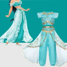 Костюм Жасмин; рождественские детские платья; карнавальный костюм принцессы; платья принцессы жасмин для девочек; костюм Эльзы; От 4 до 10 лет