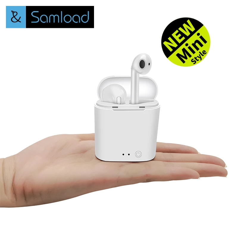 

Samload i7s TWS Mini Wireless Bluetooth Earphone Stereo Earbud Headset With Charging Box Mic Headphons For All Smart phone