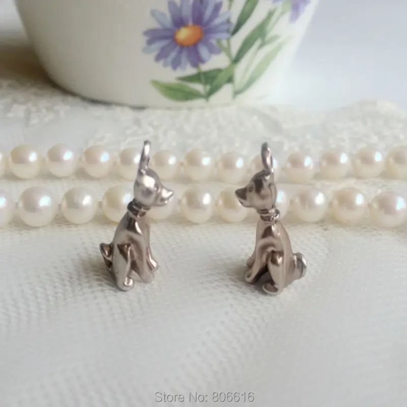 23*9MM 30pcs " Dog " Shape Vintage Gold Color Alloy Pendants Jewelry