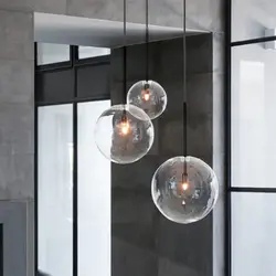 Nordic простой прозрачный стеклянный пузырь дизайна одной головы подвесной светильник Современный G4 золотистой фурнитурой Ресторан DIY Декор