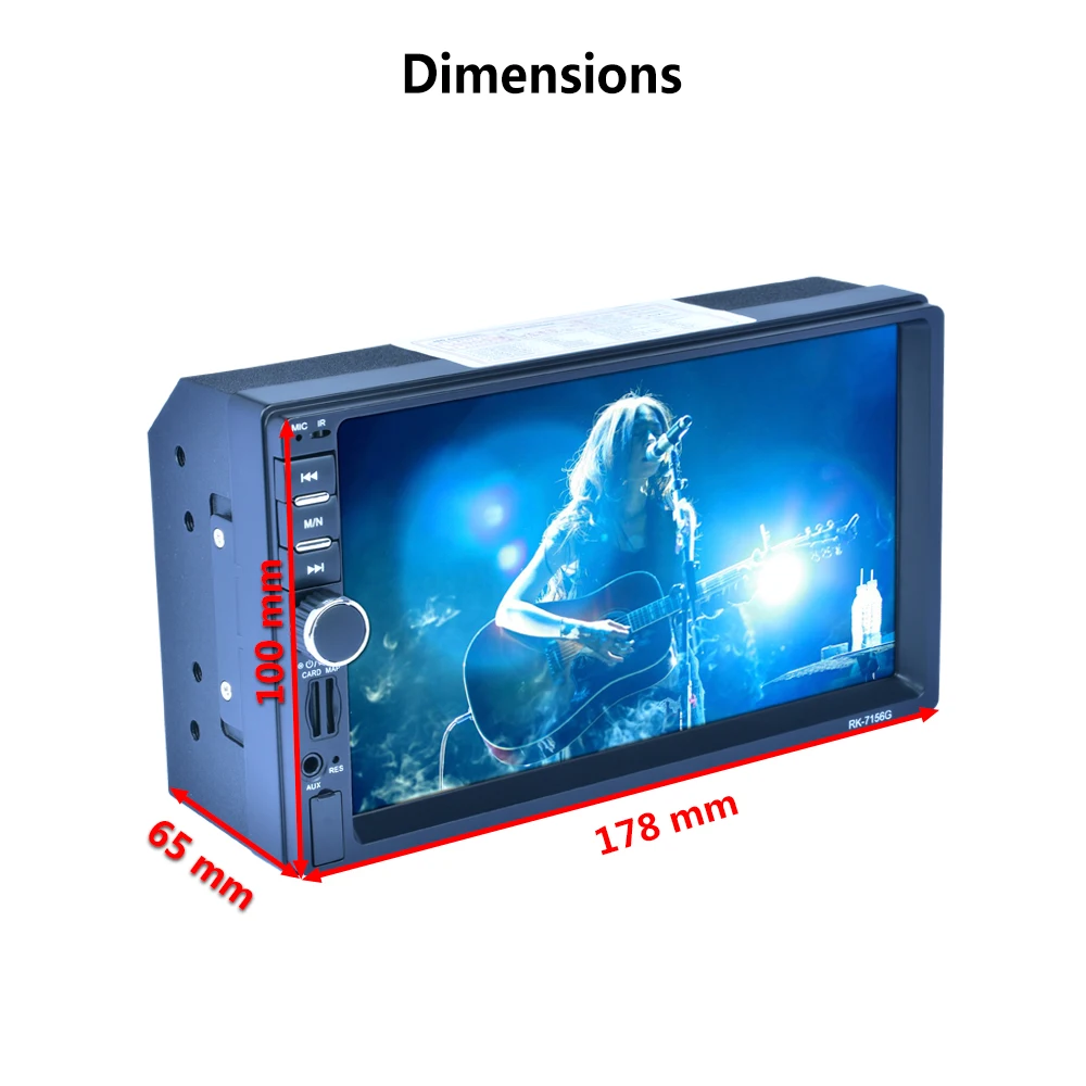 7156G 7 дюймов HD Автомобильный MP5 плеер 2 Din Bluetooth MP4 Сенсорный экран с gps навигатор