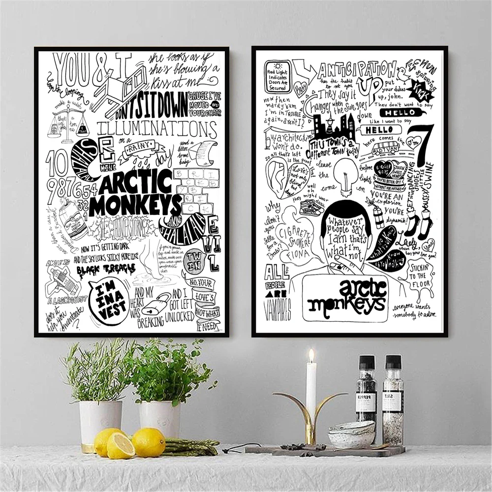 

Arctic Monkeys Music Band Quote Art Poster Canvas Painting Wall Picture For Home Decor Posters and Prints