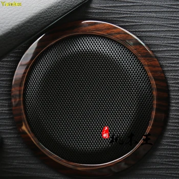 

Yandex for Bmw X1 2012-2015 HighQuality mahogany wood style carbon fiber style interior trim horn ring 2pcs