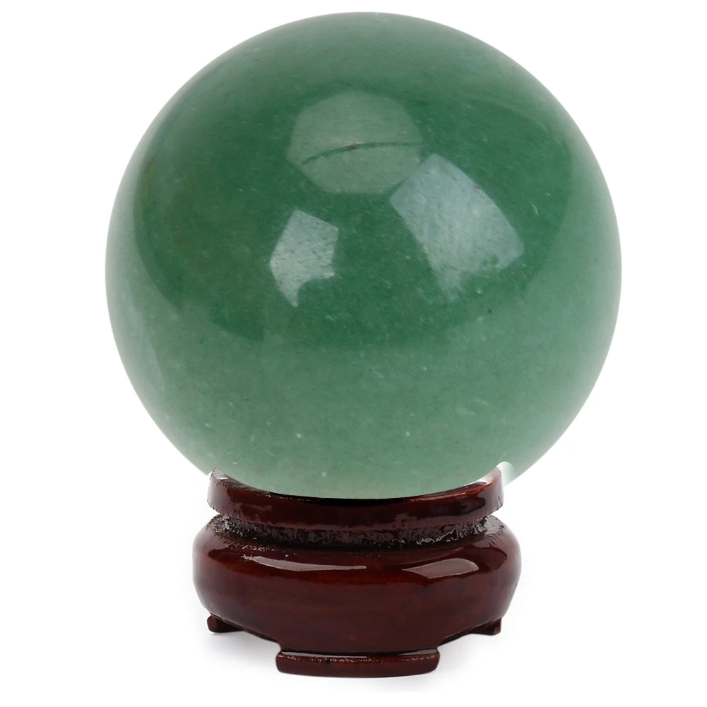 

New 25mm Stand Natural Quartz Crystal Green Aventurine Sphere Large Crystal Round Healing Stone Ball Sphere + Stand