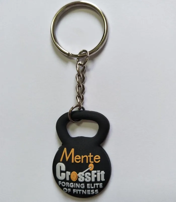 

Kettle Bell Key chain Promotional Rubber Keyrings With Custom Logo Plastic Key Holder Customized Logo chaveiros personalizado