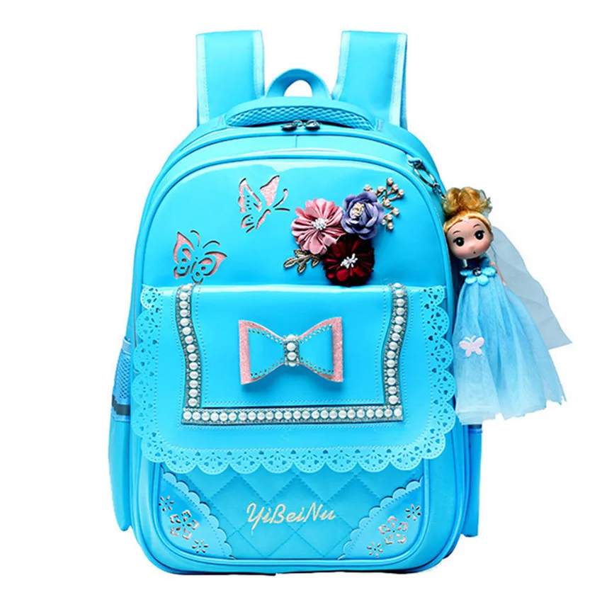Детские школьные сумки ортопедические Рюкзаки Школьный Водонепроницаемый Школьные рюкзаки для девочек детские рюкзаки, Школьный Рюкзак Школьная Сумка - Цвет: Sky Blue