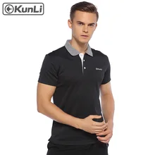 Kunli с короткими рукавами теннисные рубашки тонкий быстросохнущая одежда athleisure полорубашка для спорта на открытом воздухе мужской