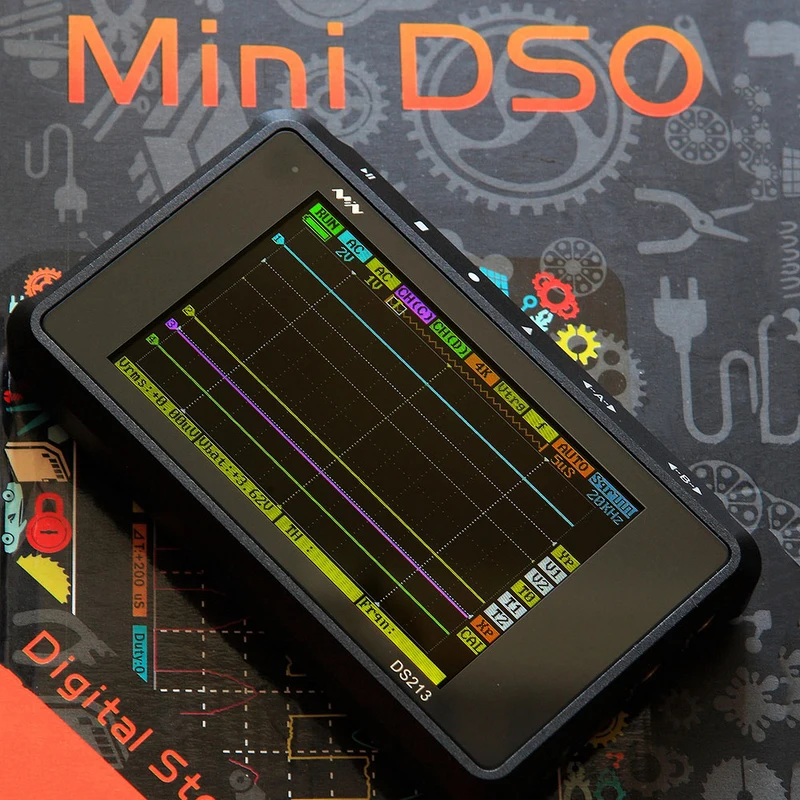 Мини DSO карманный размер DSO213 цифровой осциллограф USB портативные осциллографы комплект аналоговый, диапазон пропускания Osciloscopio DSO213