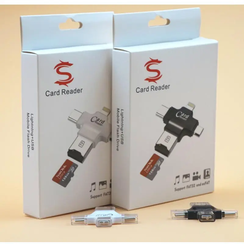 4 в 1 устройство для чтения SD карт Type c Micro SD|Картридеры| |