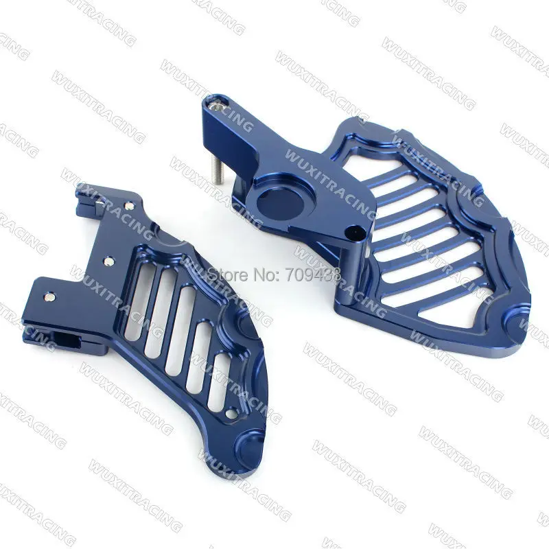 Billet CNC Front+Rear Disc Brake Guard Kit For KTM SX EXC SXF XC SXF 125-530CC All Models 2003-2013 Blue Wholesale Automobiles & Motorcycles