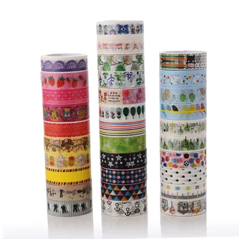 

Coloffice DIY Office Washi Tape Set Japanese Stationery Stickers Cute Flower Decorative Scrapbooking Masking Adhesive Tape 10M