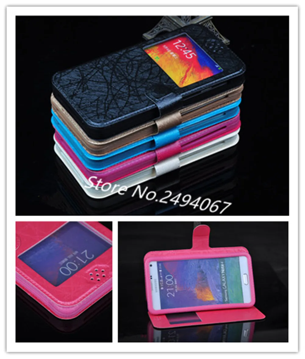 For Allview C6 Quad 4G Case Luxury Leather Silicone Flip Case3 with Window View TPU and Kickstand Cover |