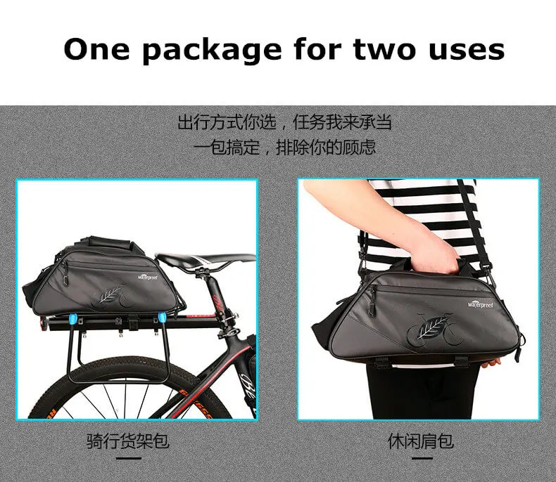 Clearance 15L Multifunctional Bicycle Rear Seat Bag Outdoor Trunk Bag Shoulder Package Waterproof Bike Mountain Bike Accessories ciclismo 2