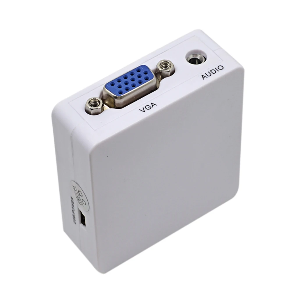 Original HD 1080P MINI HDMI to VGA Converter With Audio HDMI2VGA Video Box Adapter For Xbox360 PC DVD PS3