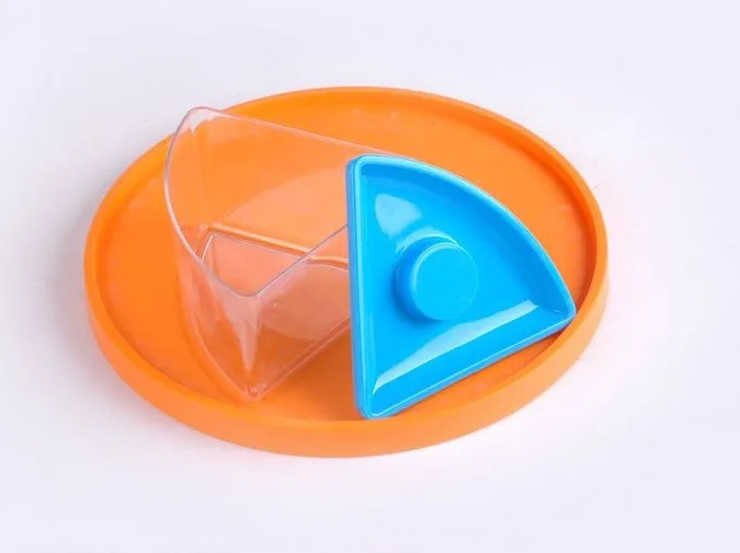 Красочные модульные диск вращения тарелки для фруктов конфеты блюдо вращающийся диск формат независимый сушеные фрукты сушеные закуски лоток коробка
