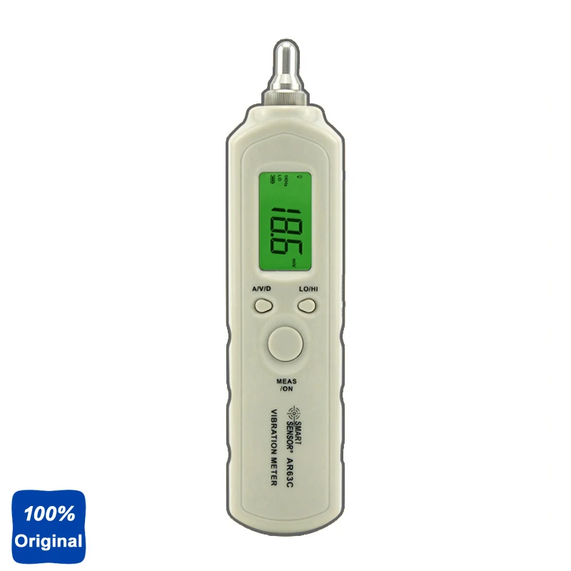 AR63C Pen Style Digital Vibrometer Vibration Tester Vibration Analyzer ...