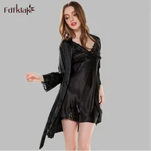 Модная брендовая Женская одежда для сна, высокое качество, весна-осень, комплект платьев, сексуальный халат с v-образным вырезом, 2 предмета, халаты для женщин, пижама