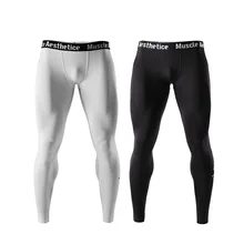 Мужские компрессионные сухие крутые спортивные колготки брюки базовый слой Леггинсы для бега Штаны Для Йоги