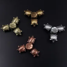 Винтажный стиль, Спиннер-Спиннер с изображением черепахи, металлические Спиннеры для пальцев с спиннером-спиннером, коробка для трех спиннеров, подарок для непоседы, игрушки для взрослых