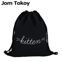 JomTokoy Новая мода Дамский рюкзак со стягивающим шнуром 3D печати путешествия Softback Для женщин сумка со шнурком сумки SKD27132