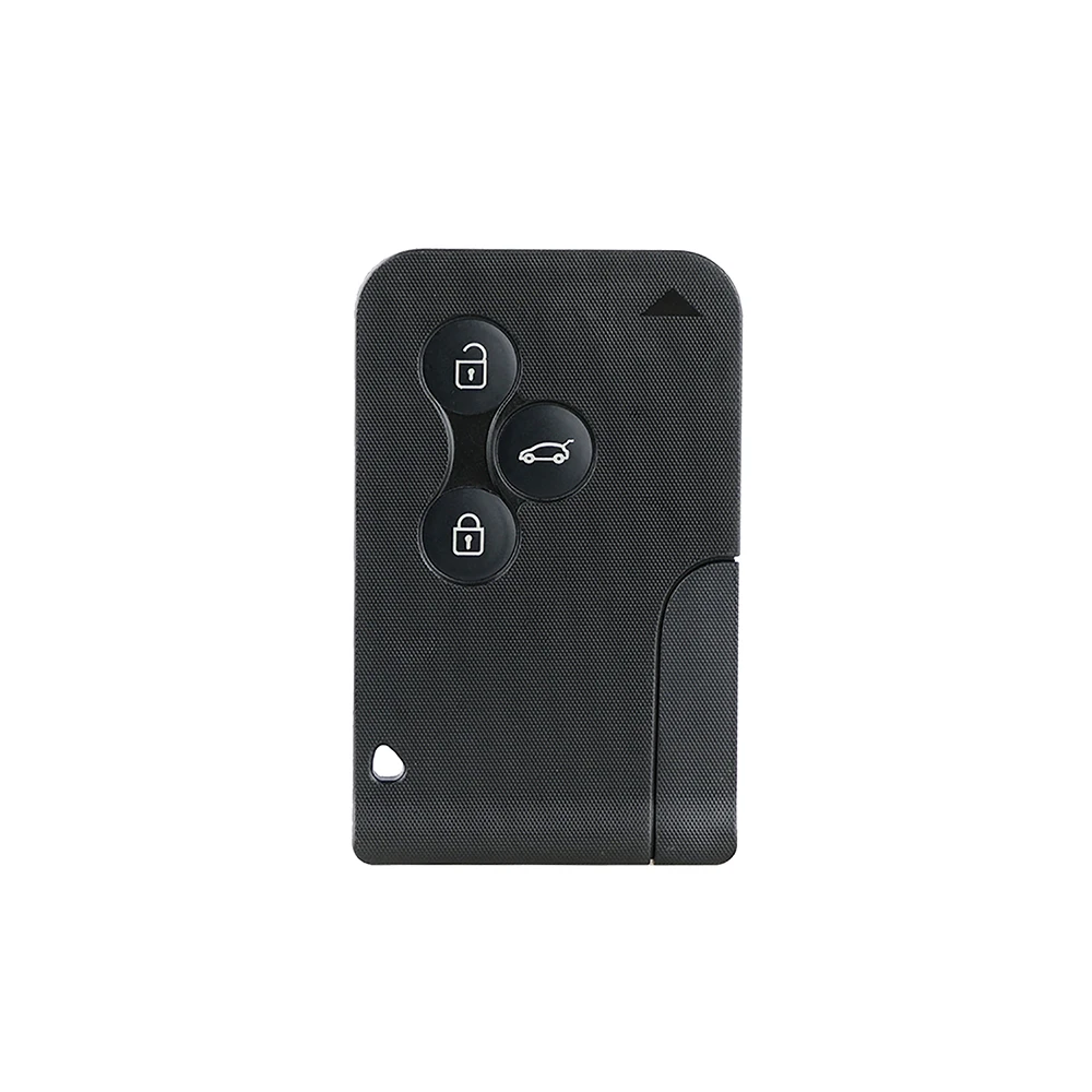 

Replacement 3 Button Smart Card For Renault Clio Logan Megane 2 3 Koleos Scenic Card Case Black Car Key Fob Shell With Small Key
