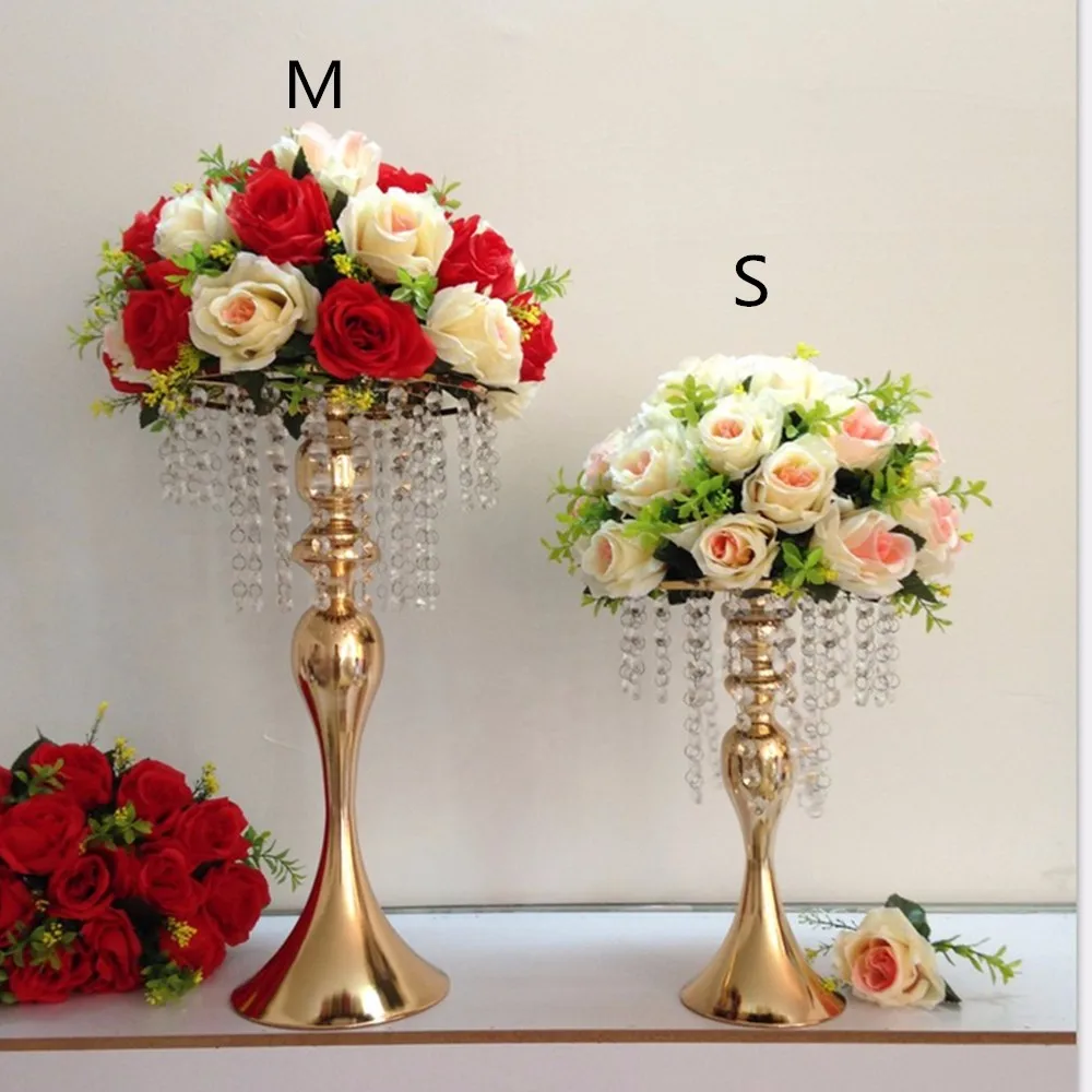 

tallest size )Gorgeous wedding acrylic diamond flower stand centerpiece with hanging crystal