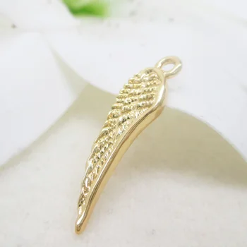 

K color Gold color Small wings Pendants for jewelry making accessories 24*6.5mm 20pcs
