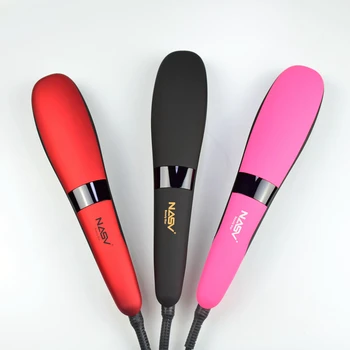 

2018 NASV 300 LCD LED Temperature Display Comb Straightening Irons Automatic Straight Hair Brush Hair Flat Iron