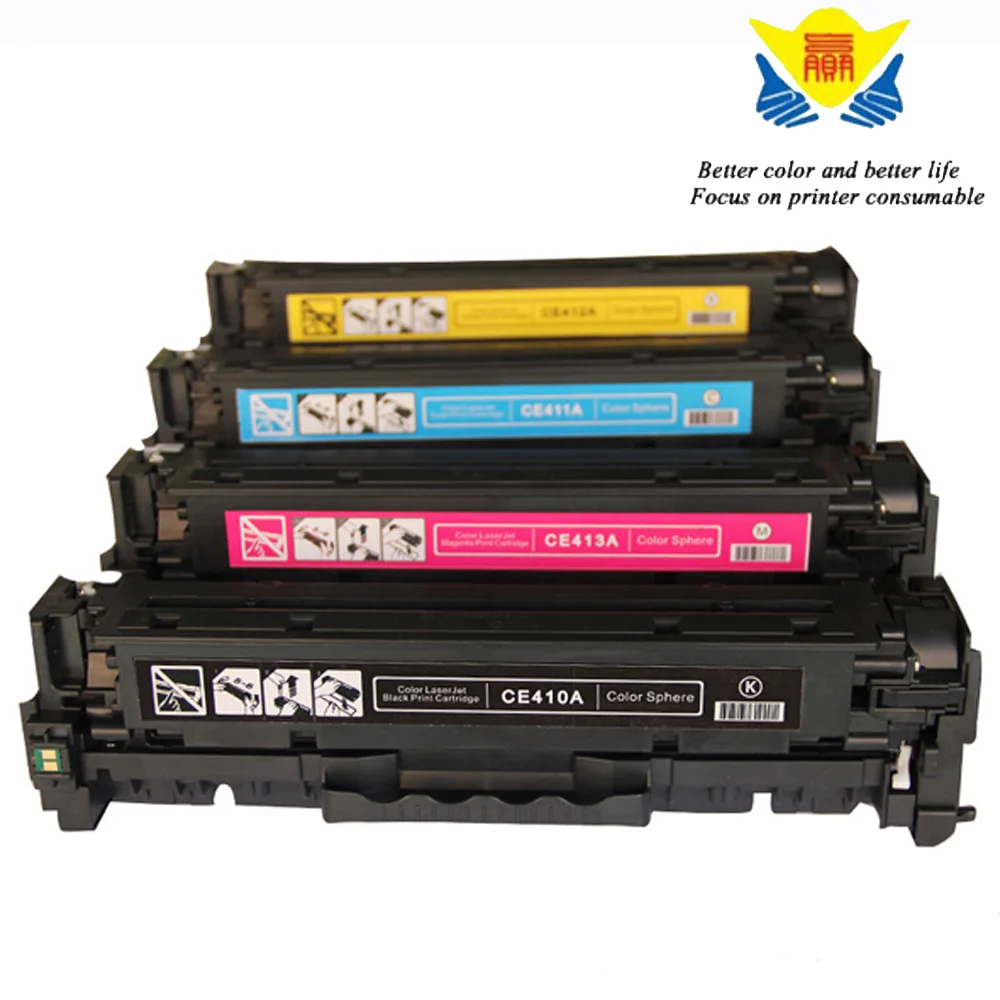 

single sell compatible toner cartridge CE410A CE411A CE412A CE413A for HPs Color LaserJet M451 M351 M375 promotion 1pc toner