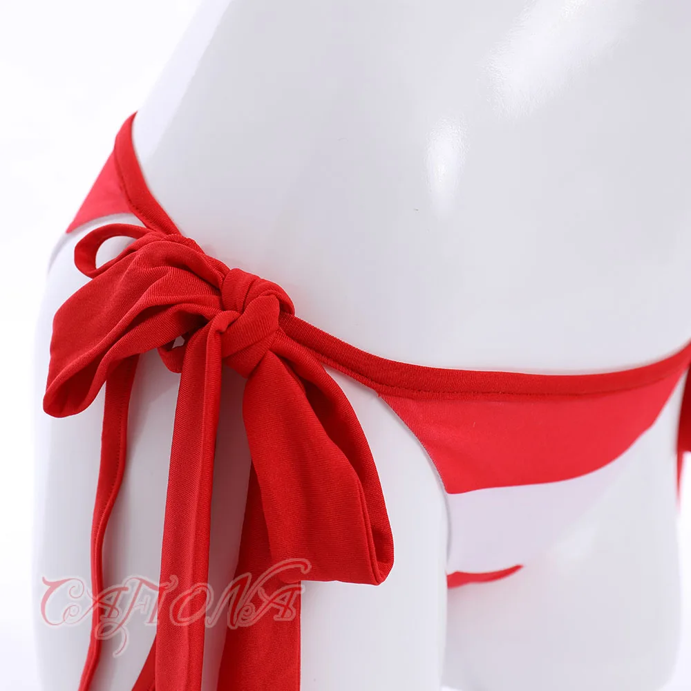 Cafiona Red Swimwear: FGO Fate Grand Order Nero Claudius Caesar Augustus Germanicus Cosplay Costume - Sexy Bikini Set for Girls image 5