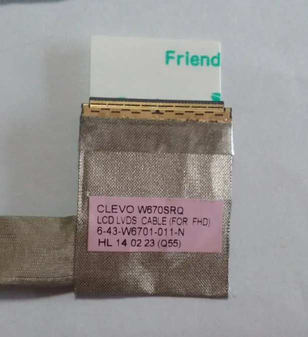 

Free shipping New Original CLEVO W670SRQ LVDS CABLE (FOR FHD) 1920*1080 6-43-W6701-011-N 6-43-W6701-011-1L