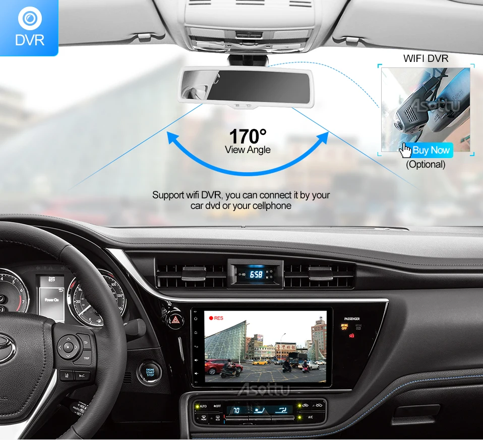 Asottu DSP android 9,0 px30 автомобильный DVD для Toyota Corolla Auris Fortuner Estima vios Innova gps навигация