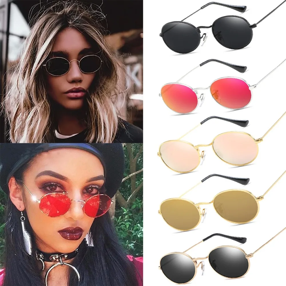 CANCHANGE Women Oval Sunglasses Luxury Metal Eyeglass Frames Oval Men