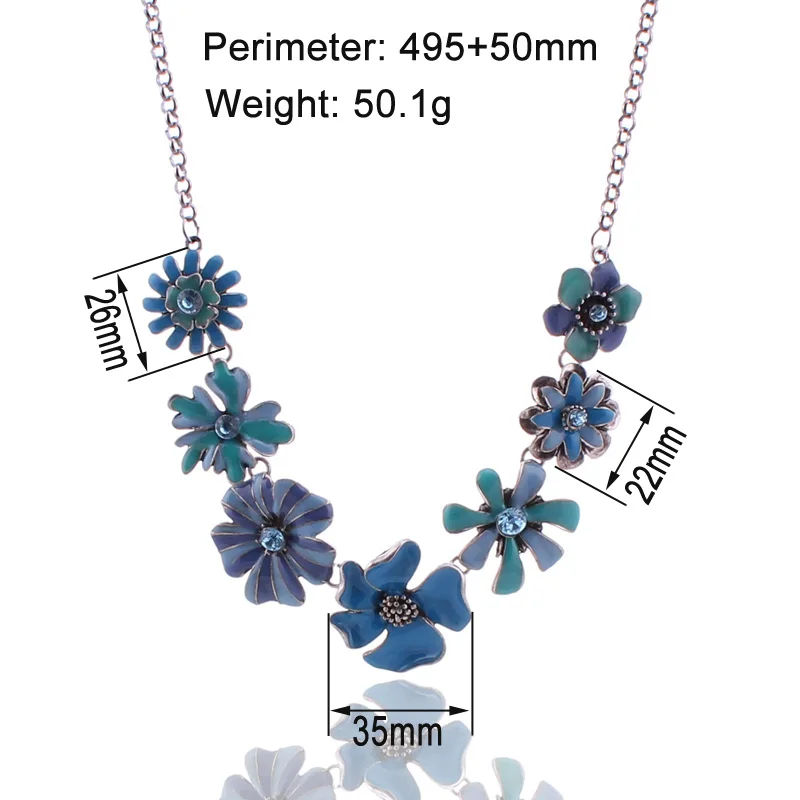 Seblasy массивные ювелирные изделия в богемном стиле с кристаллами и цветами ожерелья элегантный эмалированный воротник с цветами колье ожерелья и подвески для женщин