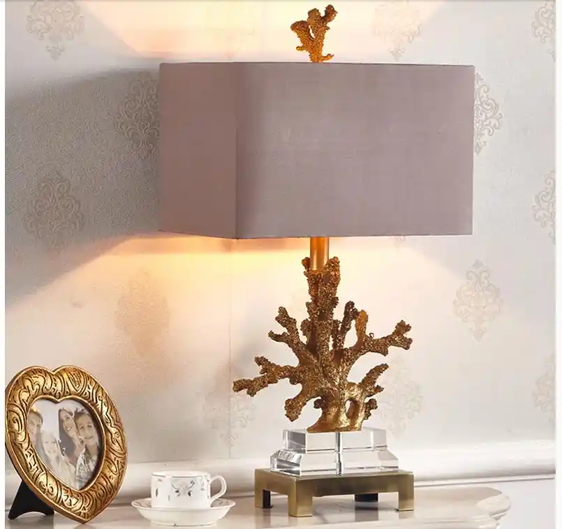 coral table lamp