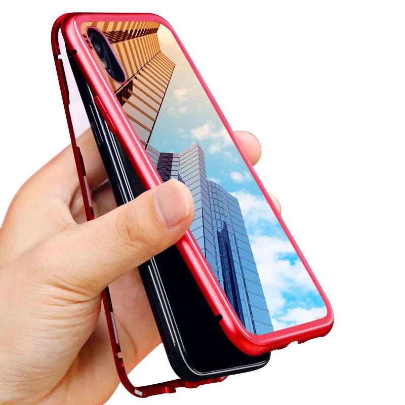 2019 магнитный металлический чехол для телефона iPhone X XS Max XR 6S 7 8 Plus противоударный