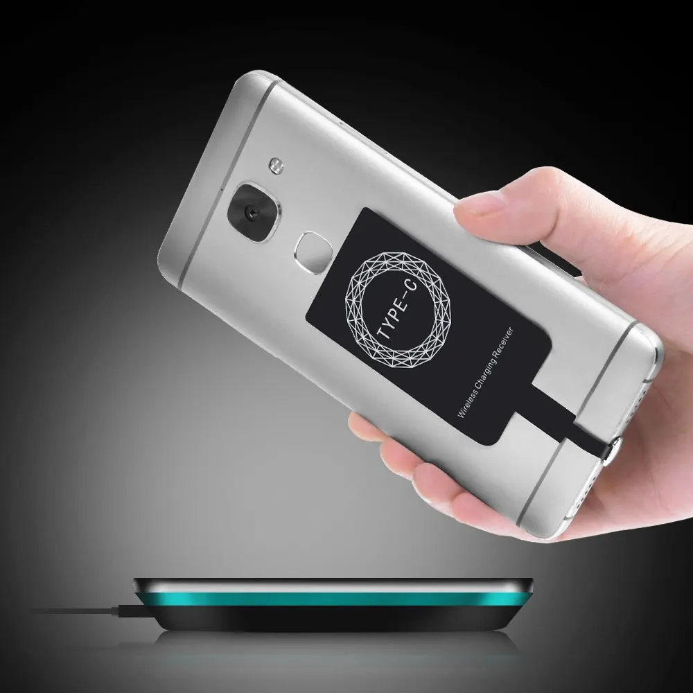 Ascromy type C Беспроводное зарядное устройство приемник для LG G5 Nexus 5X6 P Nokia N1 huawei P9 P10 USB C сотовый телефон Qi зарядный коврик патч