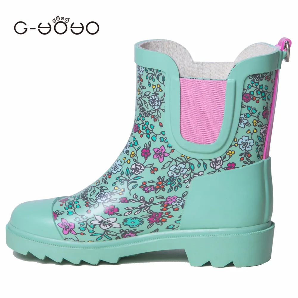 G YOYO Kids Ankle Rain Boots Children Girls Rubber Rain Boots New Kids ...