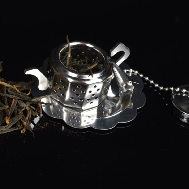 Teapot shaped Stainless Steel Herbal Pot Tea Infuser Strainers Filter