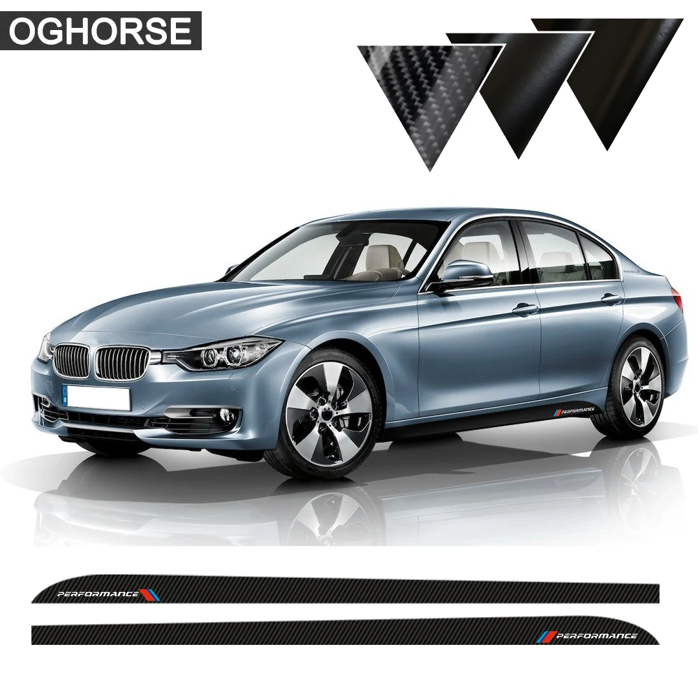 

2Pcs Car Syling Side Stripe Skirt Sill Vinyl Decal Sticker M Performance for BMW 3 Series E90 E91 E92 E93 318i 320i Accessories